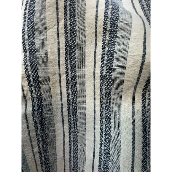 Cal 1850 Womens Striped Linen Blend XL Wide-Leg Pants With Overlap Design - Picture 7 of 14